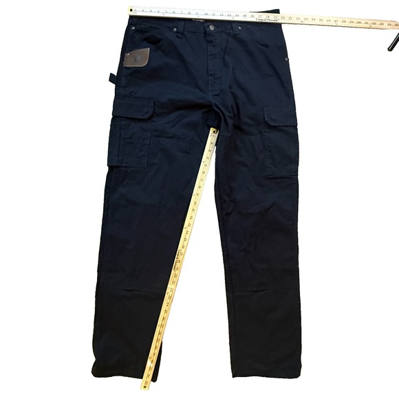 Wrangler RIGGS Workwear 38x36 Black Cargo Work Pants Cotton - Picture 5 of 7